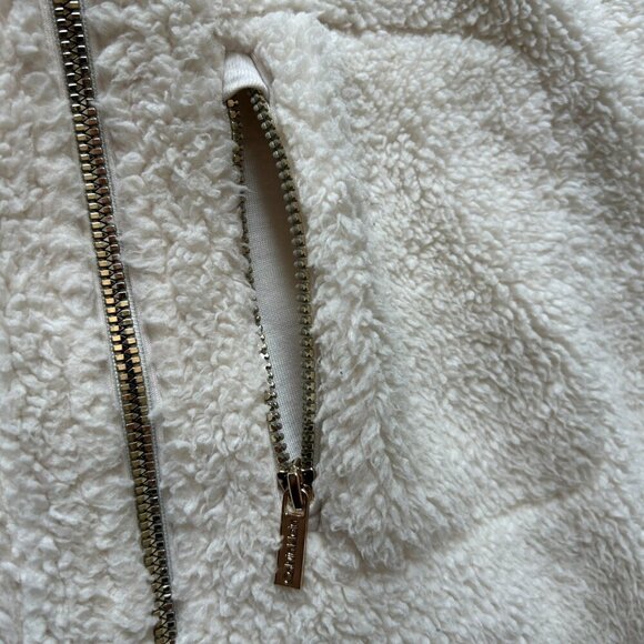 Calvin Klein Off White Zip Up Sherpa Vest Size 1X - Picture 7 of 8